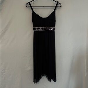 Chiffon Sequin Tieback Dress